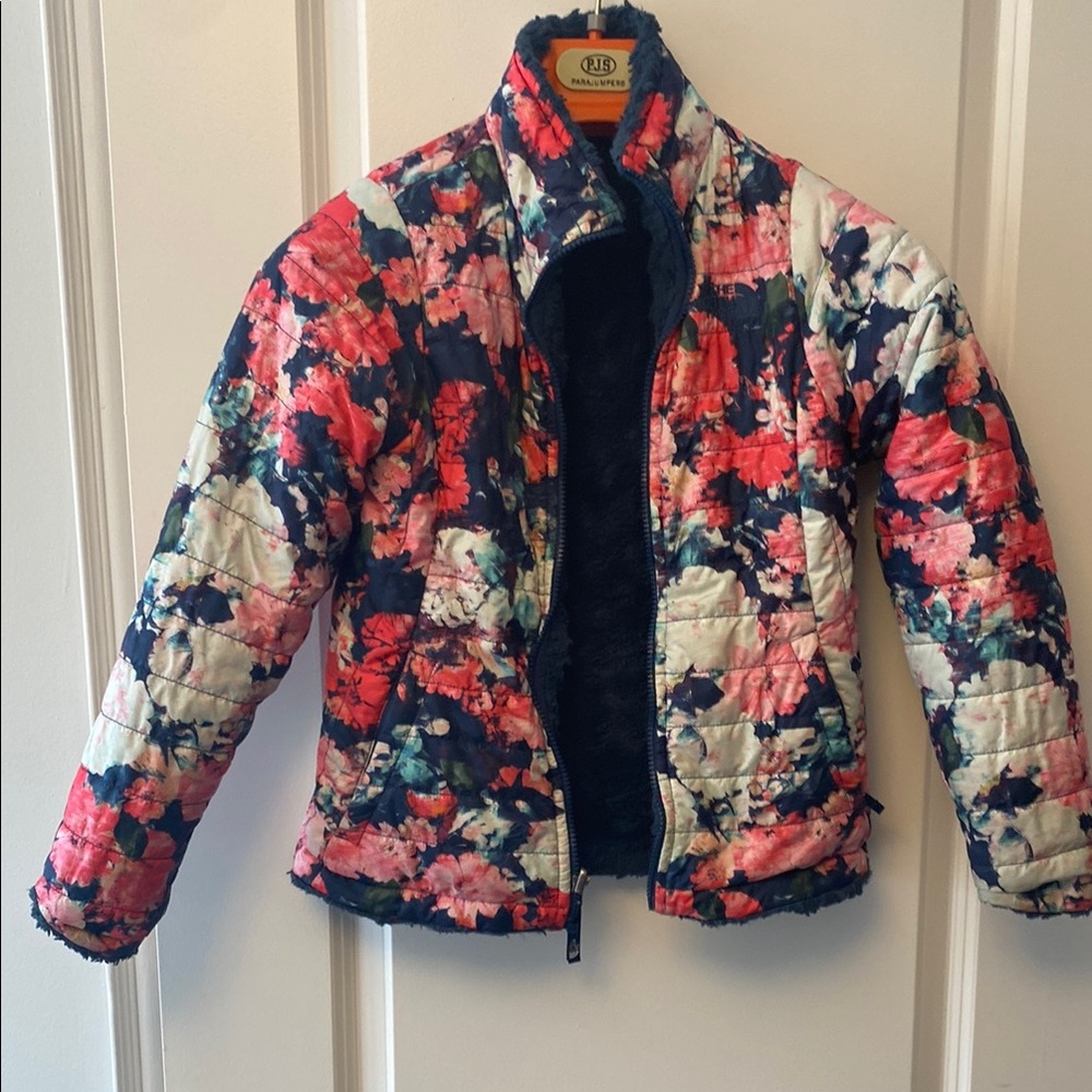 The North Face Kids Floral Jacket - Pink and Blue